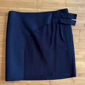 Joseph Dark Blue Skirt with Belt Detail